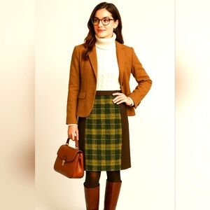 ANTHROPOLOGIE x MAEVE Corduroy Plaid Pencil Skirt